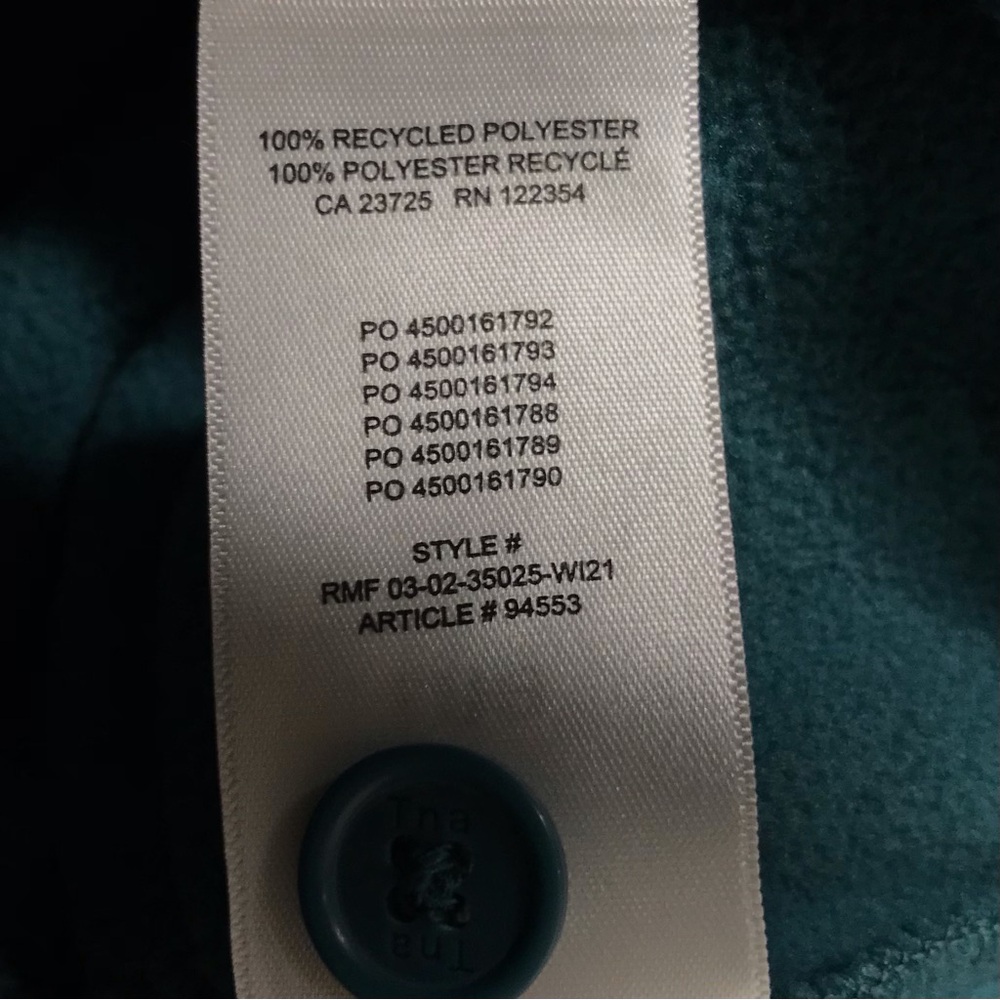 Women's XS TNA Polar Shirt Jacket Oversized Fleece Teal Button-Up Shacket Blue - Picture 12 of 12